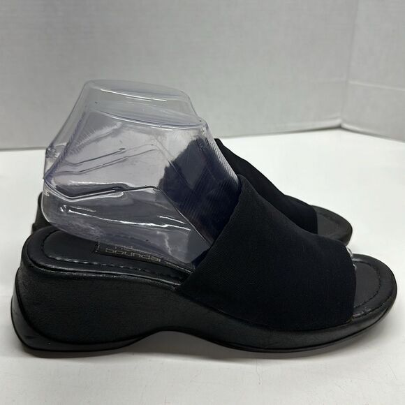 No Boundaries Lizzie Chunky Slip On Chonky Sandals Open Toe Black VTG 90s 8.5 - Picture 1 of 11